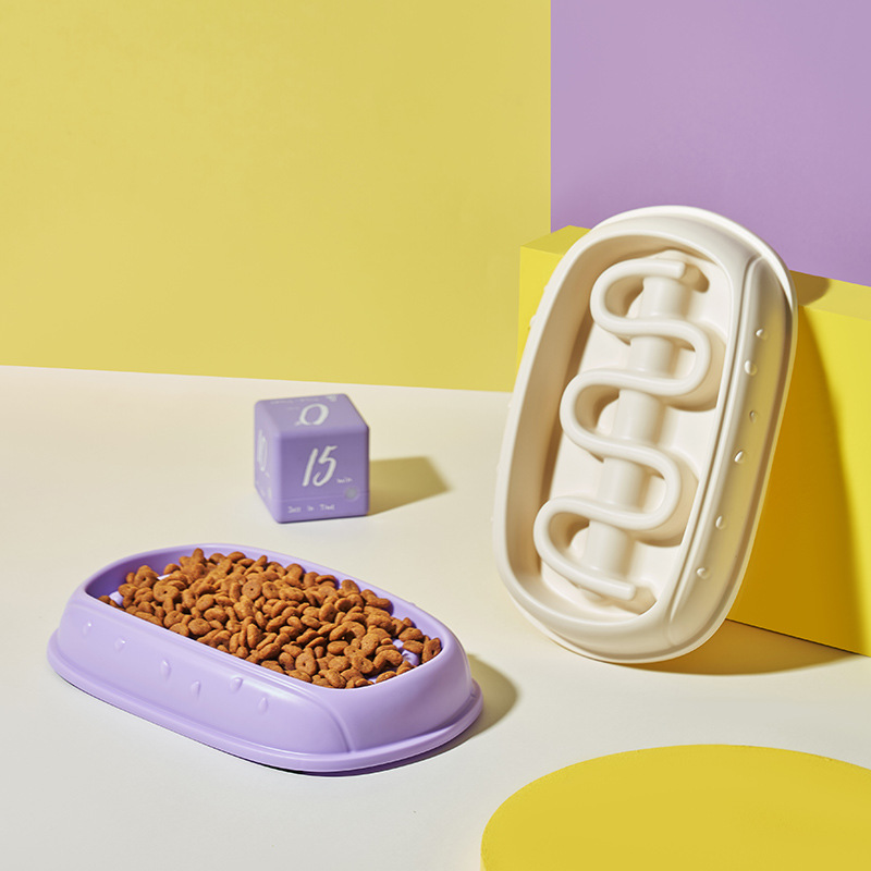 Tazón de comida lenta para perros, tazón de comida lenta para mascotas anti-asfixia, tazón de comida lenta para perros, tazón de comida para gatos anti-derrapadante, tazón de comida para perros, tazón de comida para gatos
