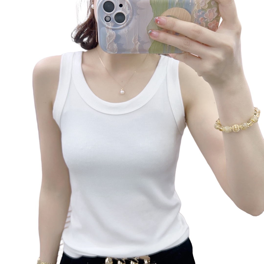 2026 Spring and Summer New Collection: Fashionable Casual Versatile Solid Color Sleeveless Camisole Tank Top for Outerwear