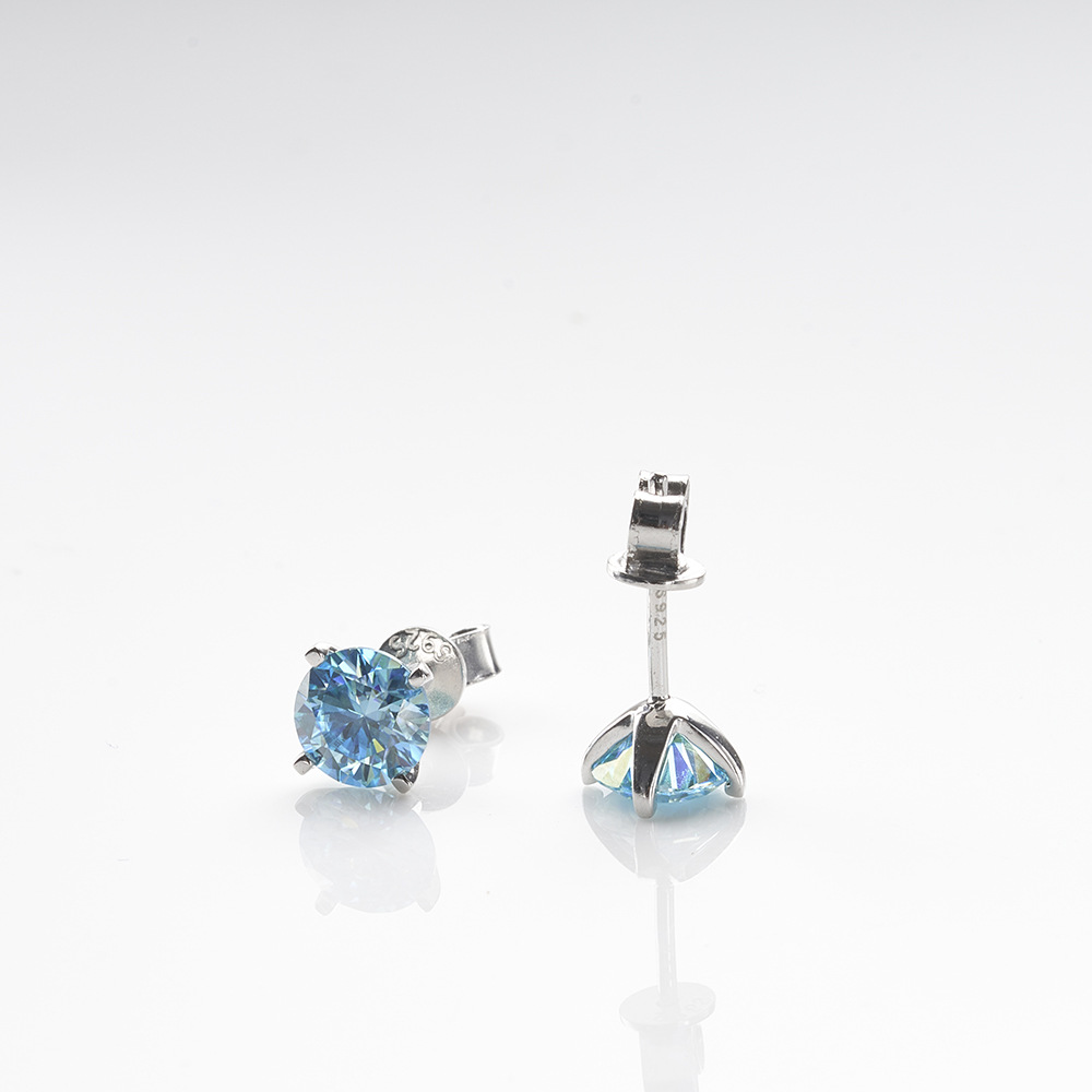 0.5 / 1 quilates de color mosaico pernos de moissanita azul marino pernos de moissanita pueden ser calientes transfronterizos