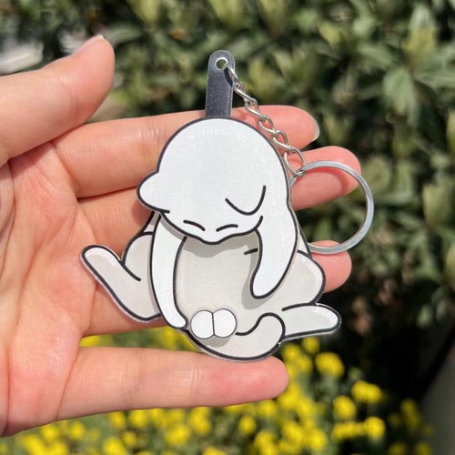 Creative Cat Acrylic Pendant, Rotating Keychain Accessory, Student Cartoon Schoolbag Child Ornament Personality Versatile
