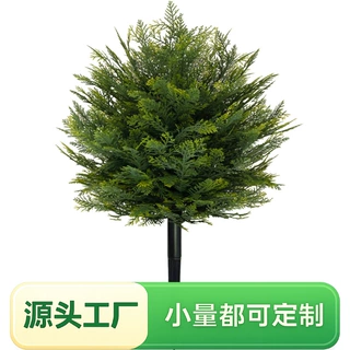 跨境亚马逊绿植仿真植物松柏树装饰盆景客厅室内外婚礼盆栽