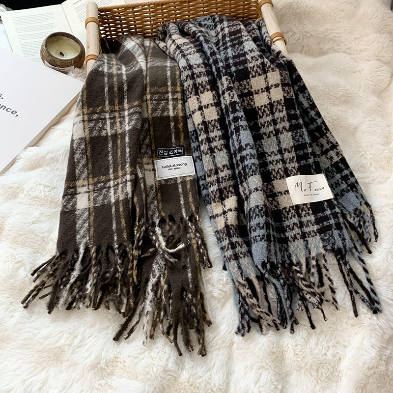 Bufandas de invierno femeninas de alta calidad 2025 nuevo collar caliente bufandas de lana bufandas de punto al por mayor