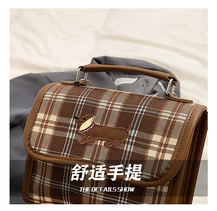 College-style backpack for women 2024 autumn new Dachshund student handbag, retro commuter crossbody bag undefined