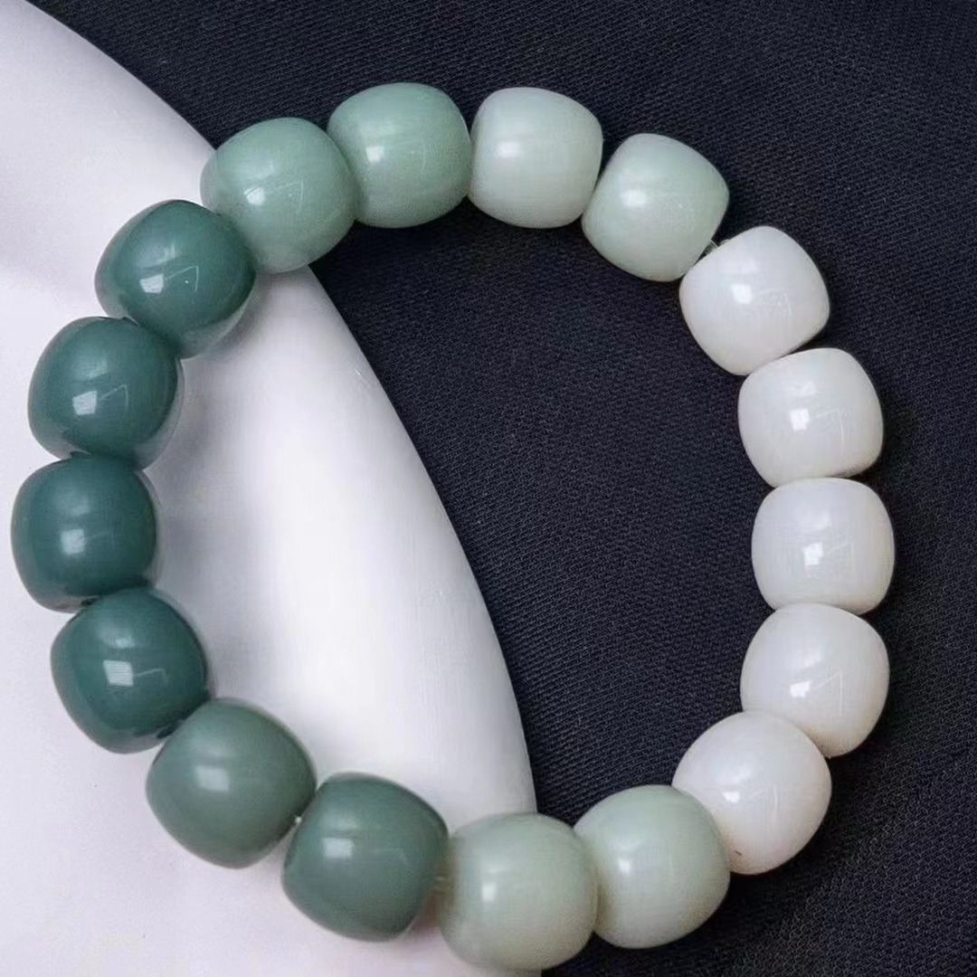 YH ecología original multi-color imitación Bodhi pulsera de raíz gradiente dedo bobinado pulsera suave placa jugando Yin cubo cuentas de Buda para hombres y mujeres