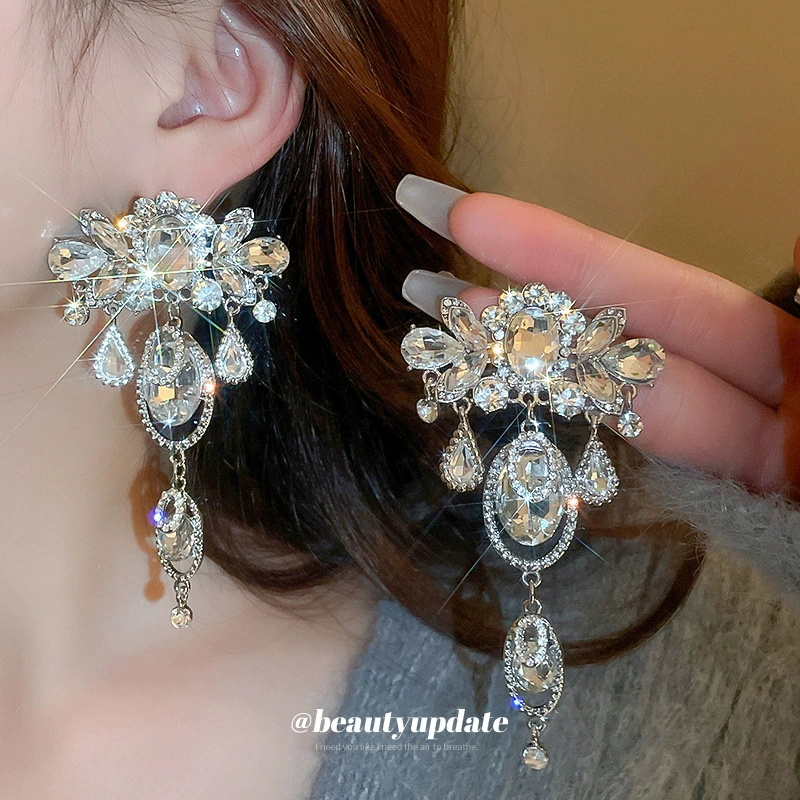 Серебряная игла, серьги, ожерелье, цепочка, набор в стиле ретро, французский ретро стиль, оптом