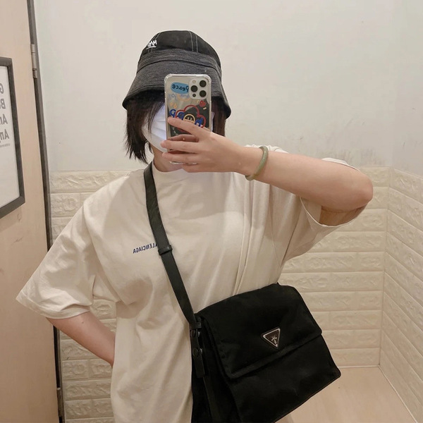 Nylon one-shoulder bag