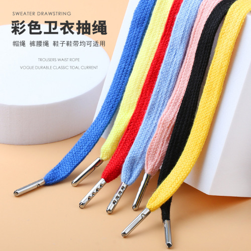 Sweatshirt cotton drawstring hat string sports pants waist flat rope colorful drawstring tape shoes shoe laces accessories