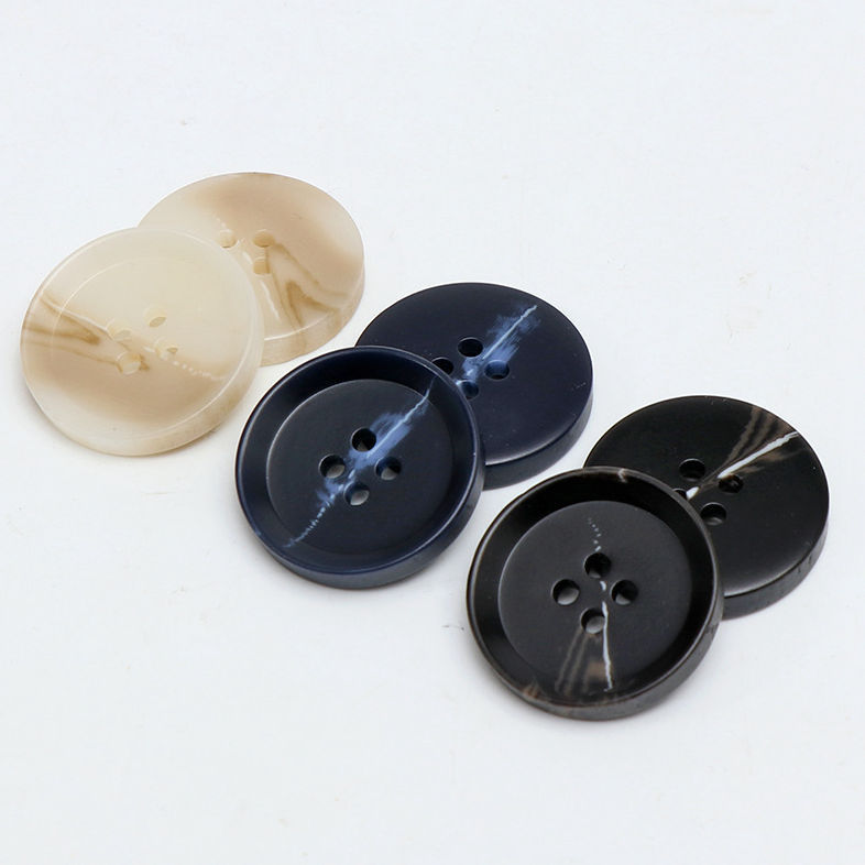 圆形树脂纽扣毛呢大衣外套黑色西装西裤男士针织百搭精致扣子