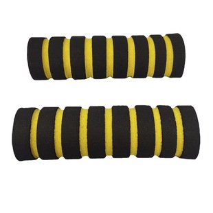 Mountain Bike Shock-Absorbing Bamboo Joint Two-Color Sponge Handlebar Grips Cycling Equipment Rubber Foam Handlebar Covers Anti-Slip