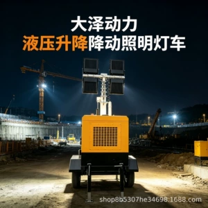 Gecə Tikinti İşıqlandırması 15Kw20Kw30Kw Yanmar Dizel Generatorlu İşıq Yük Maşını