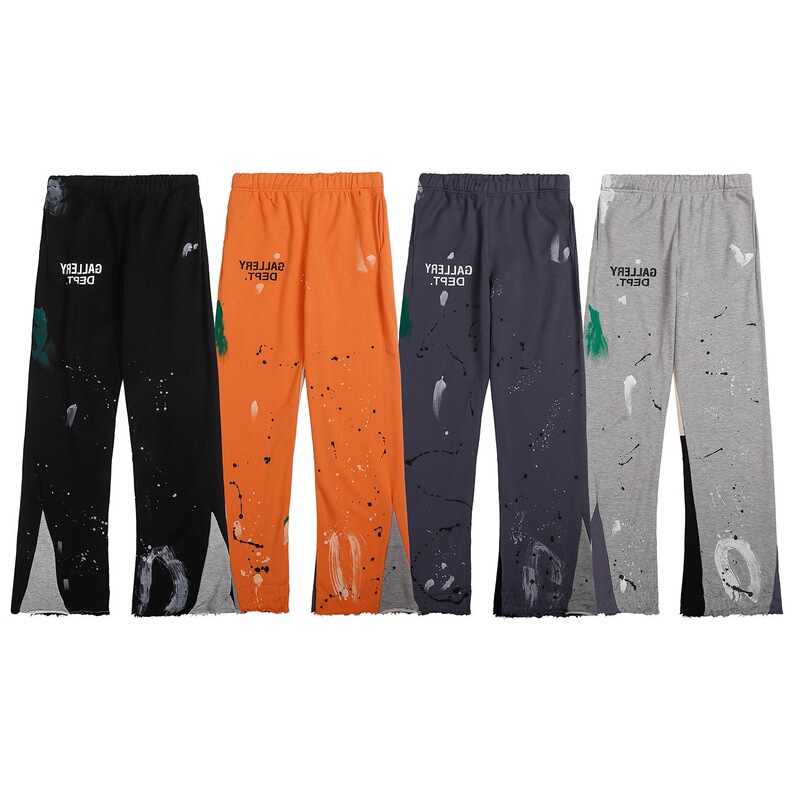 Los Angeles Retro High Street Gallery Dept Splash Graffiti Sweatpants Pants Straight Men's and Women's Casual Pants