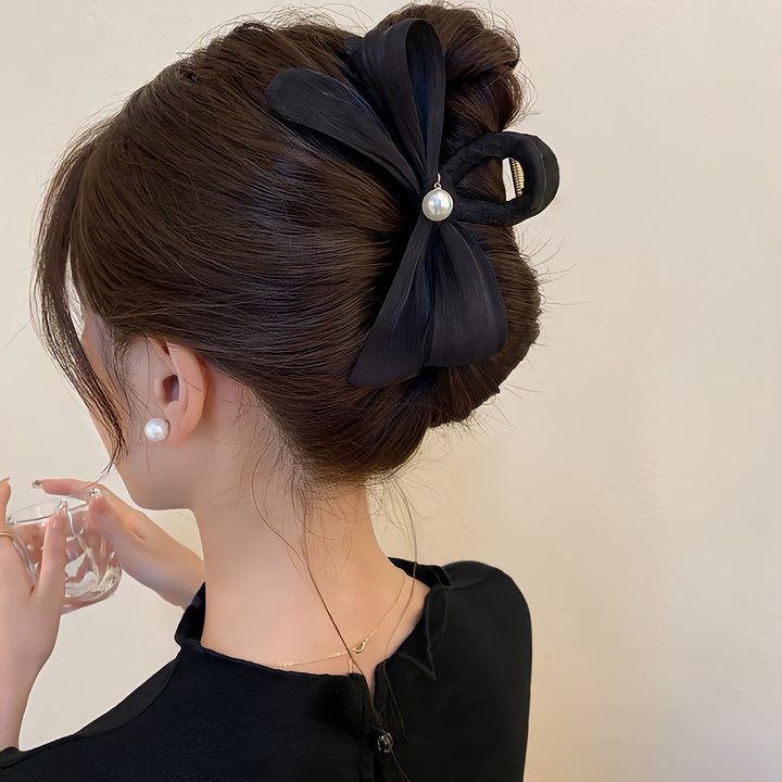 Clip de agarre de lazo de súper hada, parte posterior de la cabeza llena, pinza para el cabello, clip para el cabello de princesa, tocado de clip de tiburón de sentido avanzado