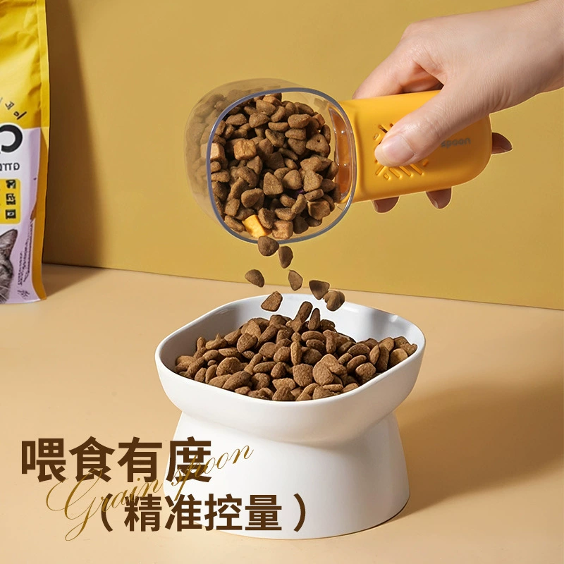 Ложка для корма для домашних животных, многофункциональная кормушка для кошек и собак, бытовая ложка для риса с весами, трансграничный производитель товаров для домашних животных