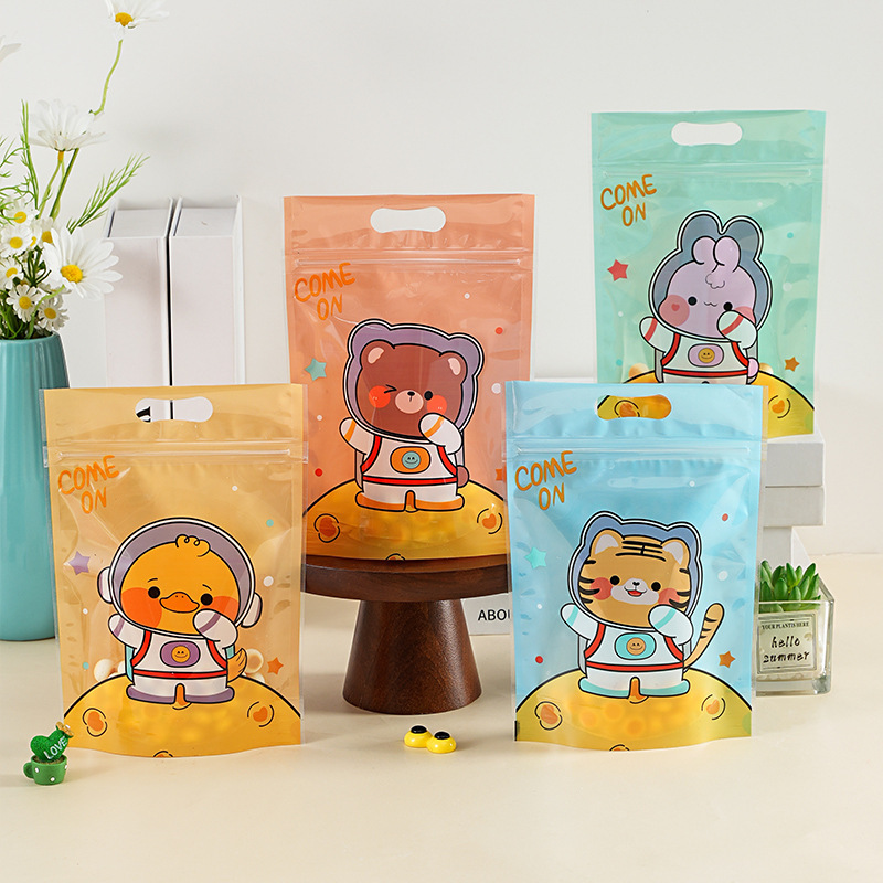 現物新商品漫画自封袋雪花ショートニング食品自立袋キャンディー袋ジッパー密封袋卸売り|undefined