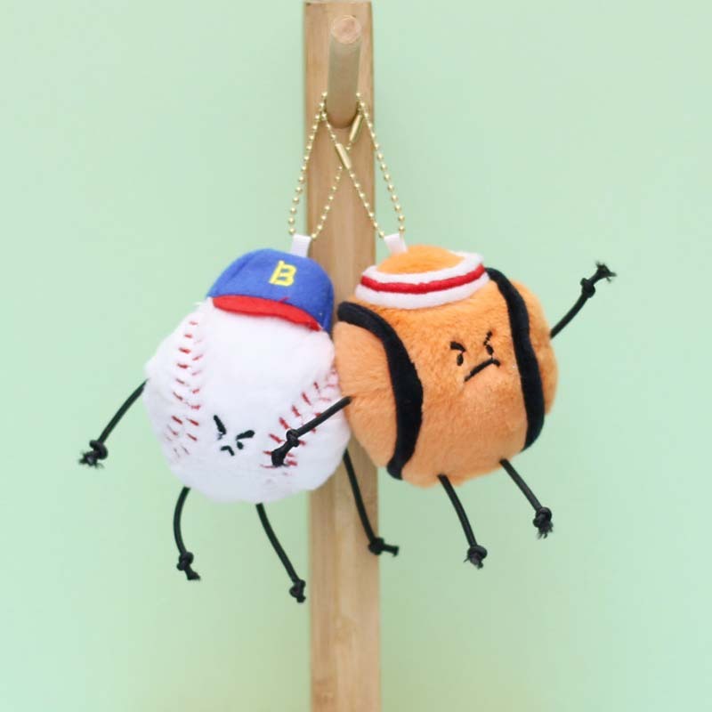 クリエイティブサッカーぬいぐるみかわいいテニスバスケットボールキーホルダーペンダント人形楽しいスポーツ人形卸売|undefined