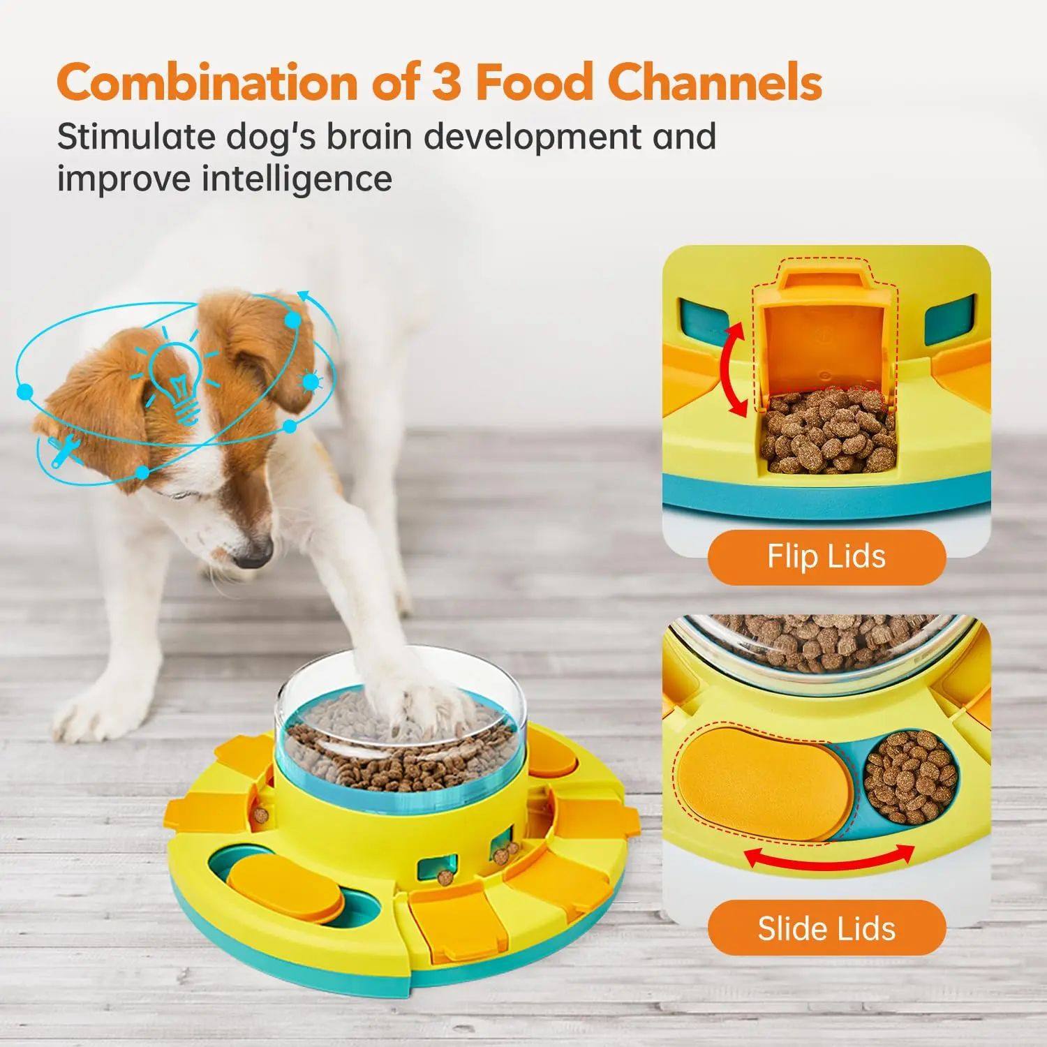 Alimentador de mascotas transfronterizo nuevo producto explosivo Amazon juguetes para perros beneficios inteligentes empresariales presionar la fuga de alimentos en stock al por mayor
