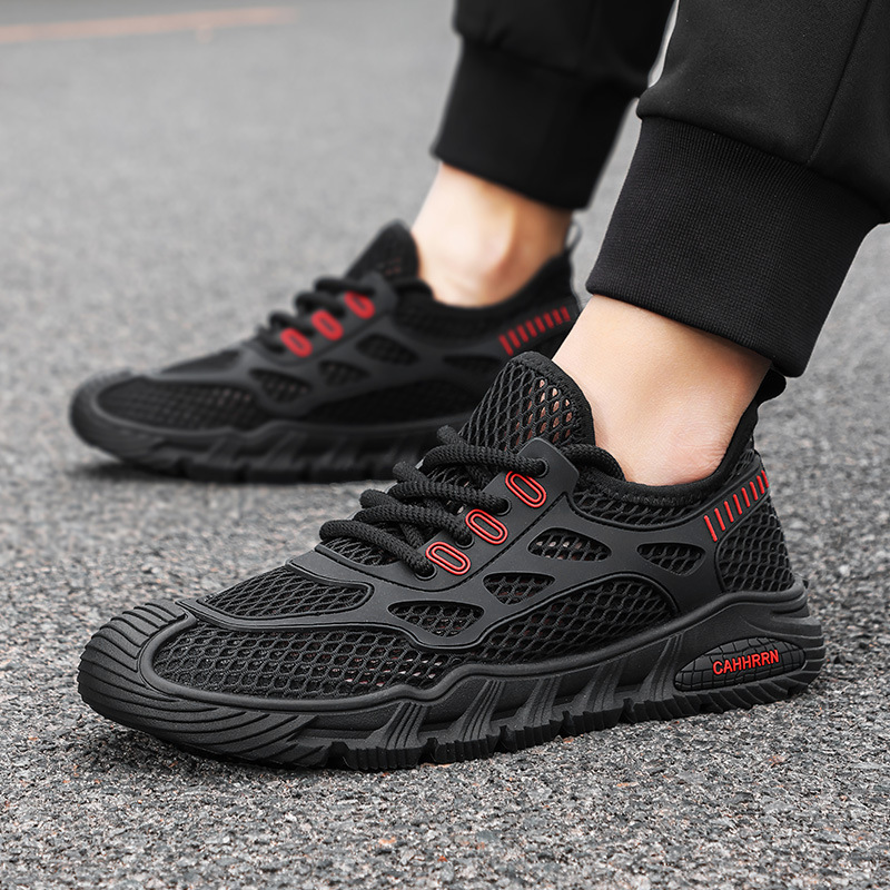 Se puede usar en cuatro estaciones, cómodo, transpirable para hombres, casual, versátil, sin cordones, tendencia de moda, estilo deportivo, zapatos de hombre de color sólido de suela gruesa