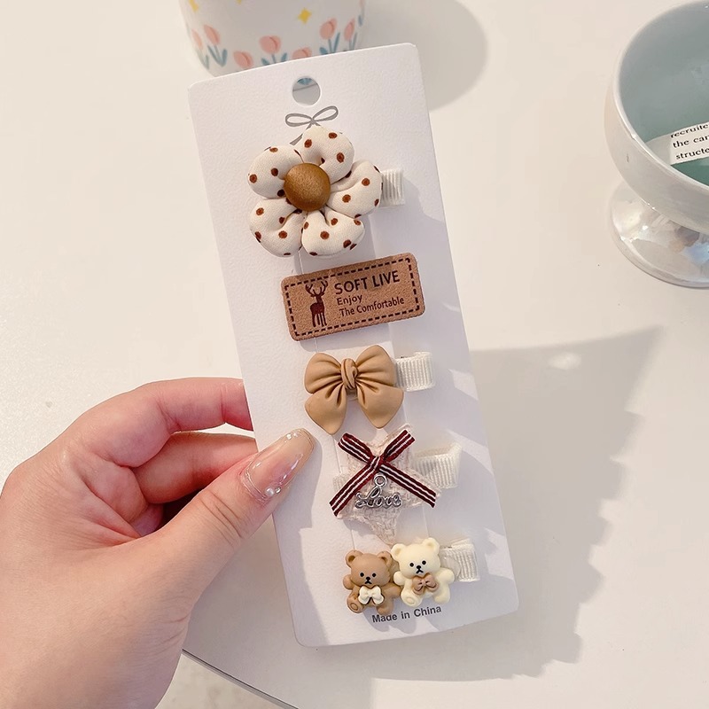 Horquilla de seguridad infantil para niños lindo súper lindo no duele el pelo del bebé clip de sudor niña bebé horquilla de tela completa