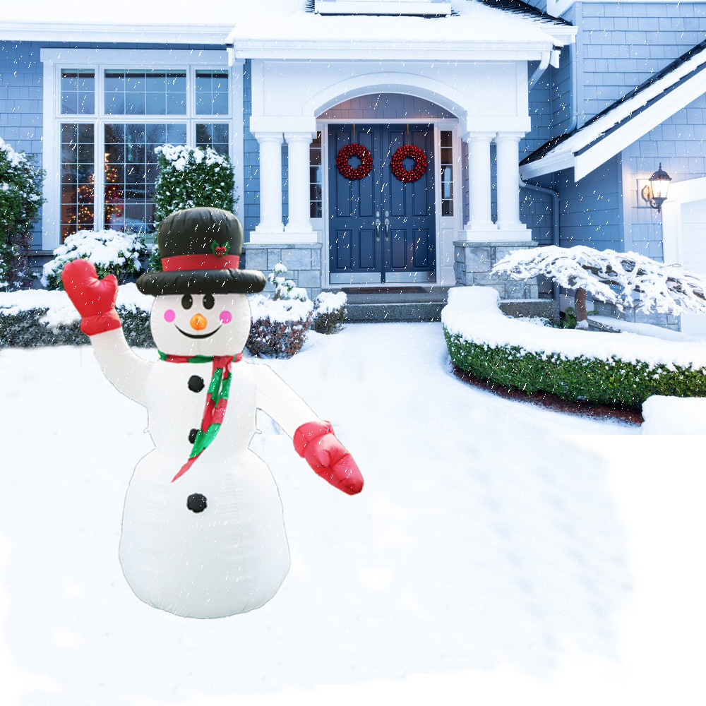 Muñeco de nieve dibujos animados inflables modelo de aire inflables accesorios de decoración de la plaza del centro comercial