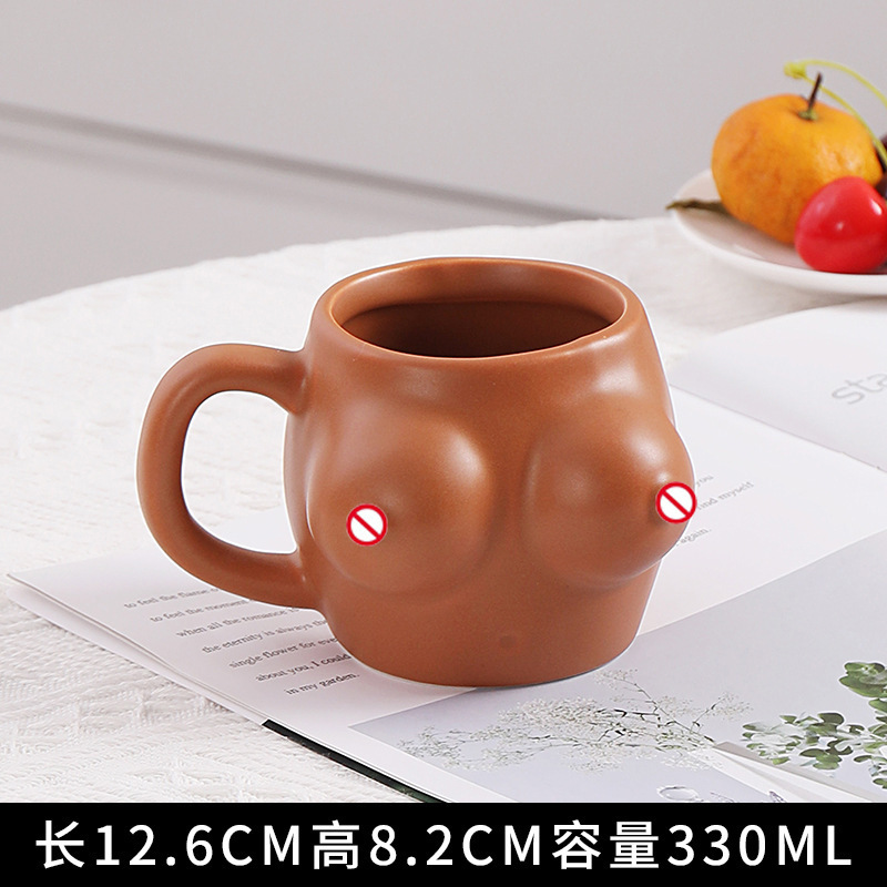 Taza de cerámica creativa de estilo INS taza de desayuno lindo pellizco diseño creativo de nicho regalo de vacaciones nuevo