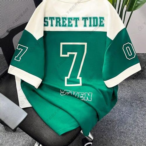 New Customer Discount - High-Quality American Retro NFI Men's Fashion Brand Loose and Versatile Printed Short-Sleeve T-Shirt