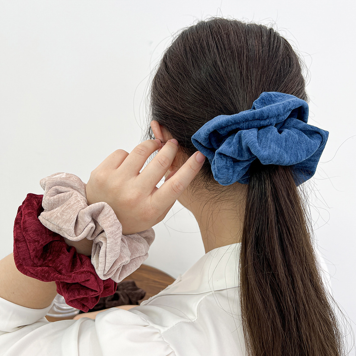 雪尼爾韓國網紅大腸發圈高級感超大號發圈發繩少女丸子頭髮飾扎發