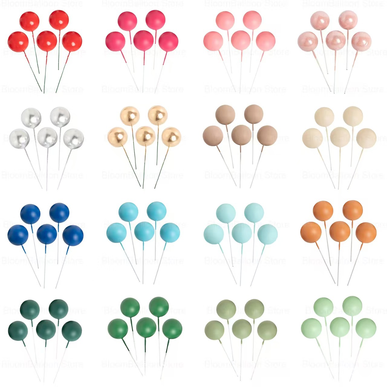 Cross-Border Hot-Selling Birthday Cake Decorations Gold Balls Silver Balls Christmas Balls Colorful Balls Round Balls Baking Ornaments Decoration