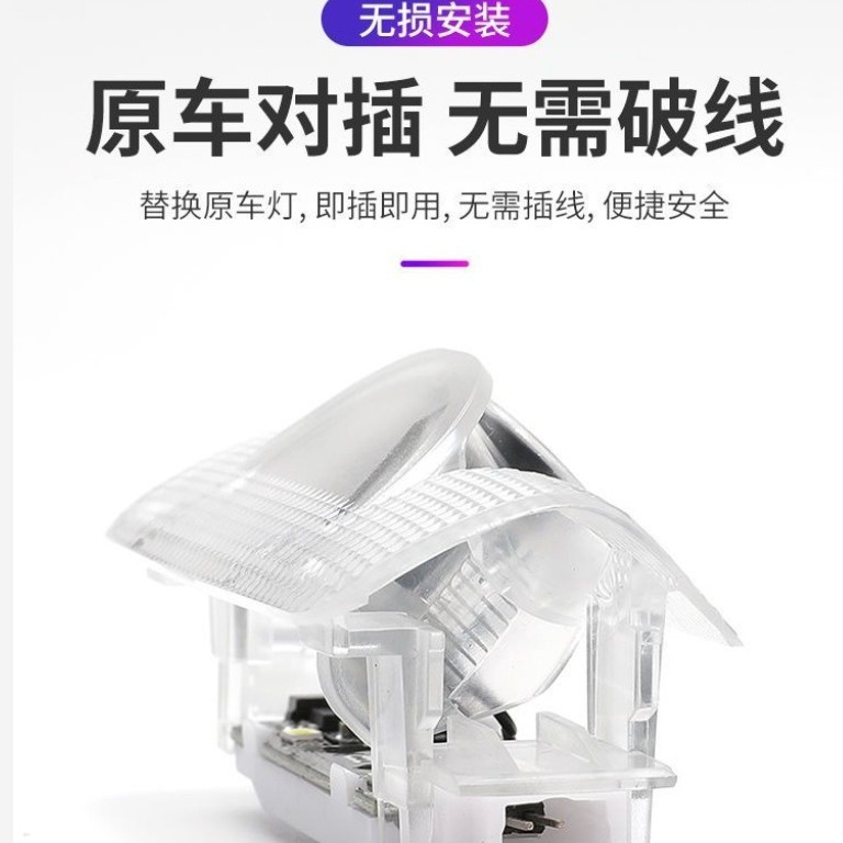 Aplicable a TOYOTA LINGFANG HARRIER VISA puerta no desvanecerse luz de bienvenida luz de atmósfera iluminación de la puerta de la lámpara de proyección image 4