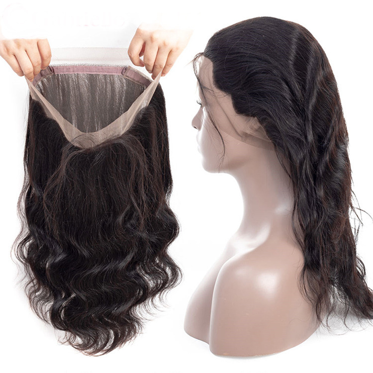 360-Piece Natural Color European and American Style Large Wave Women's Lace Wig Hairpiece
