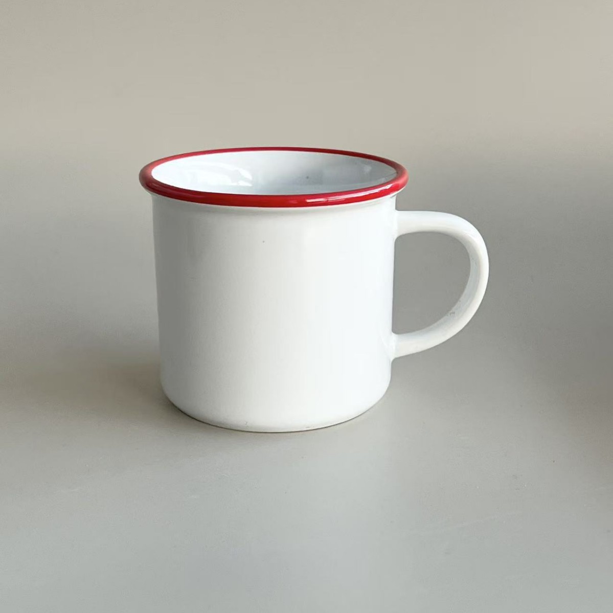 Taza de Cerámica Tipo Esmaltado Retro de Cerámica Resistente a Altas Temperaturas para Cafetería