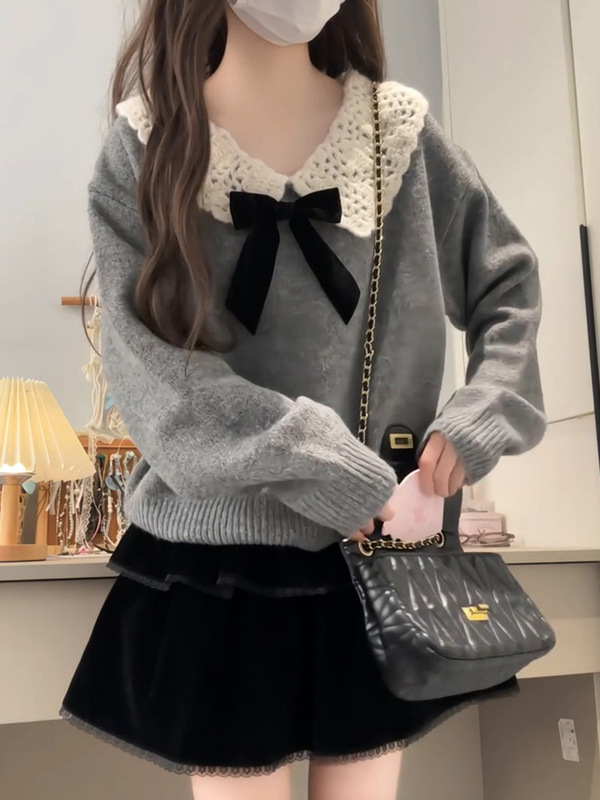 今年流行漂亮连衣裙子女秋季新款富家千金感穿搭两件套装裙|undefined