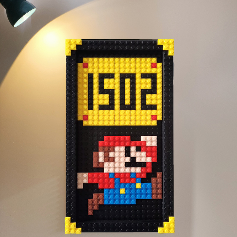 Mario House Number Home Entrance Decoration Creative High-End Magnetic Cute Number Sign Building Block House Number