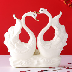 Swan Ceramic Ornaments Home Accessories Living Room Desktop Decorations Creative Bestie Wedding Gifts Manufacturers Direct Supply Wholesale