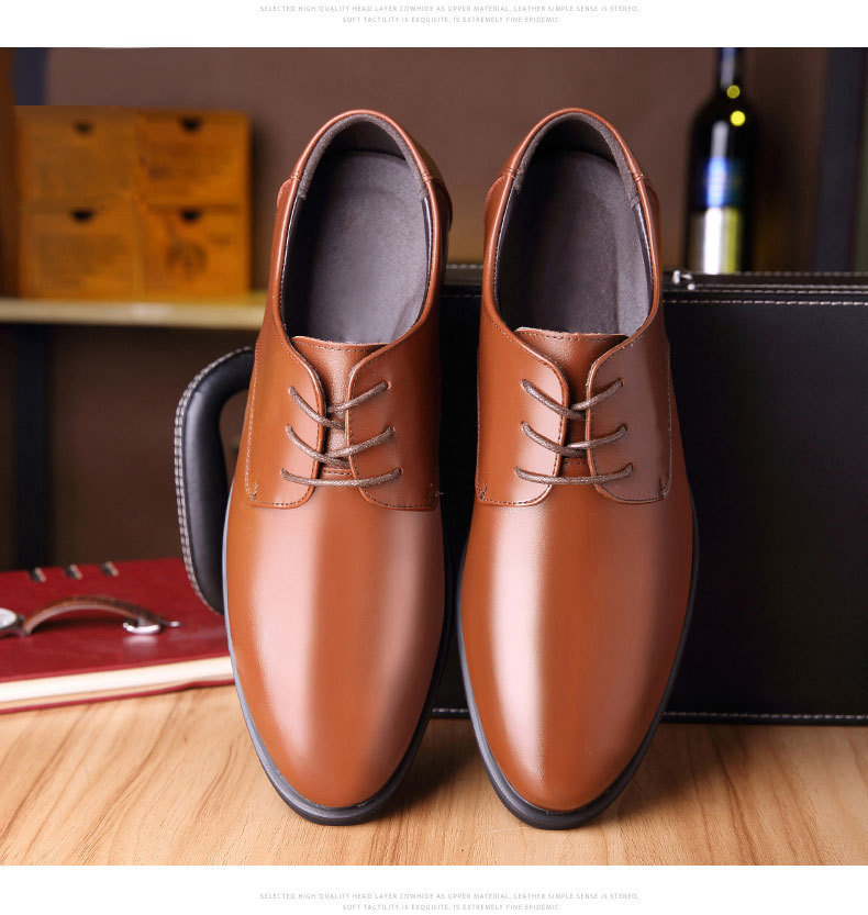 Chaussures de mariage en cuir suédé imperméables et décontractées pour hommes_voghion.com