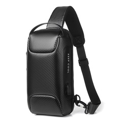 クロスボーダー爆型機関車バッグ男性胸バッグオックスフォード布炭素繊維chestbag crossbody bag