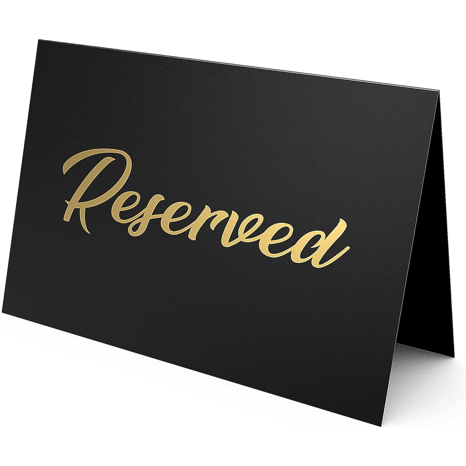 亚马逊热销双面烫金婚礼派对餐厅保留餐桌预留桌卡席位卡适用婚礼