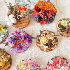 永生花乾花手作りDIY材料包木皿貼り絵装飾団建活動花芸課装飾サロン
