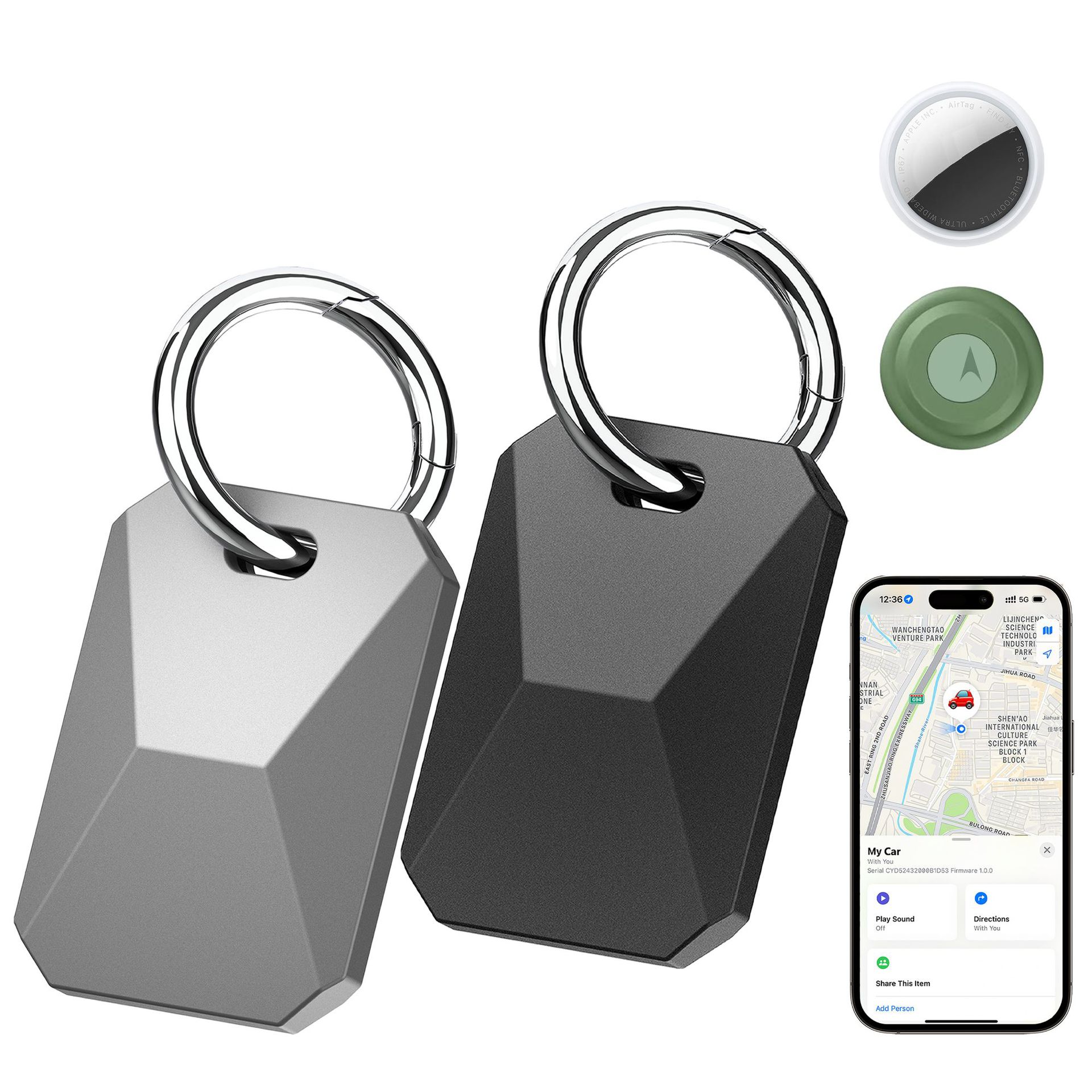 适用苹果airtag保护套赛博防丢定位器moto tag 2硅胶钥匙扣保护壳