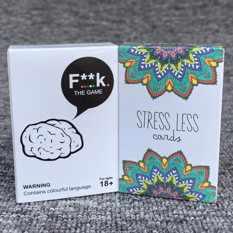 English Version Stress Less Cards Decompression Card Party Casual Board Game Card F**K Card Game English Version Stress Less Cards Decompression Card Party Casual Board Game Card F**K Card Game