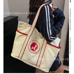 2025新款跨境外贸春夏新款简约休闲帆布包流行字母