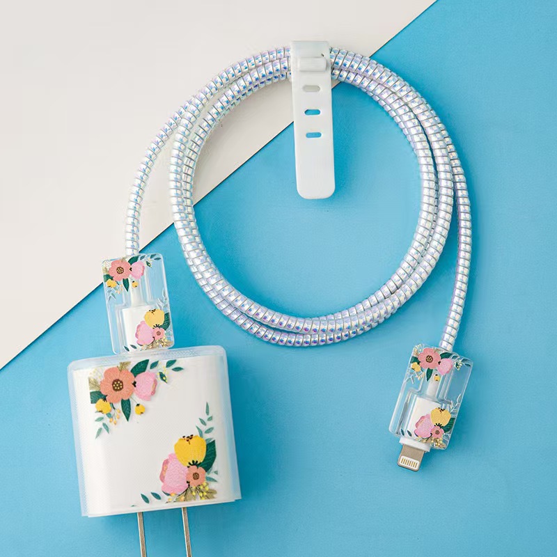 Aplicable a Apple 14 Cable Cover iPhone 13 Cargador Head 12 Promax Winding Cable Cover iPad