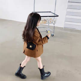 女童春秋女宝宝时髦小西装外套2025秋季新款网红儿童秋季长袖西服