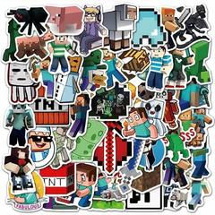 50 pieces sandbox game Minecraft cartoon sticker motorcycle luggage decoration waterproof removable sticker