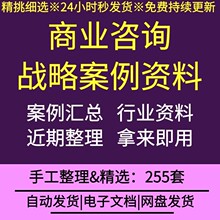 商业咨询战略规划名企案例行业研究分析报告合作计划管理诊断方案