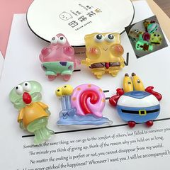 大號夜光大星海綿寶寶奶油膠diy手機殼冰箱貼直播擺件樹脂配件貼