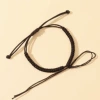 Birthday charm, woven black bracelet handmade, diameter/size 4, 4mm