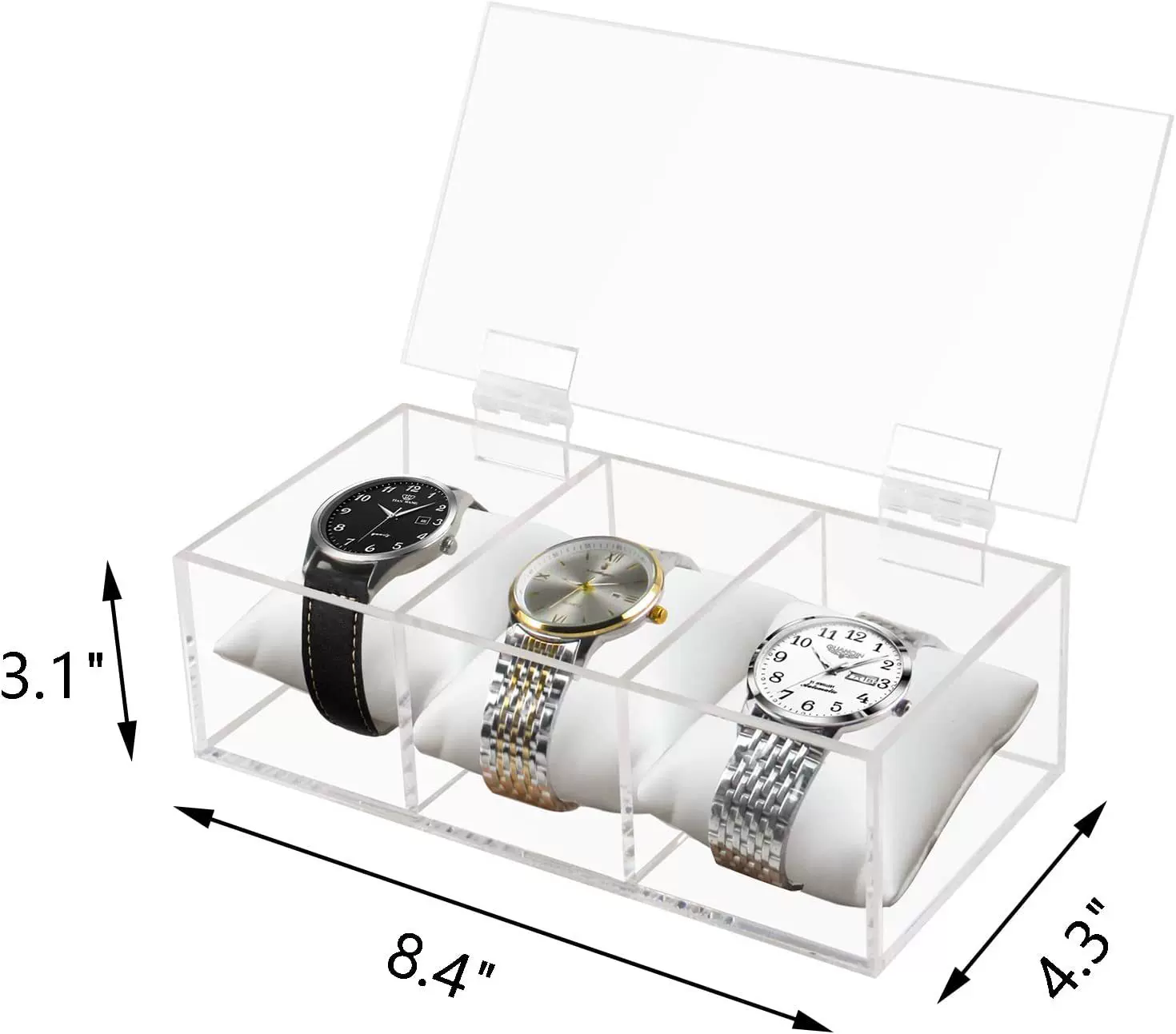 透明亚克力收纳盒手表珠宝整理分配器卧室台面梳妆台办公室展示