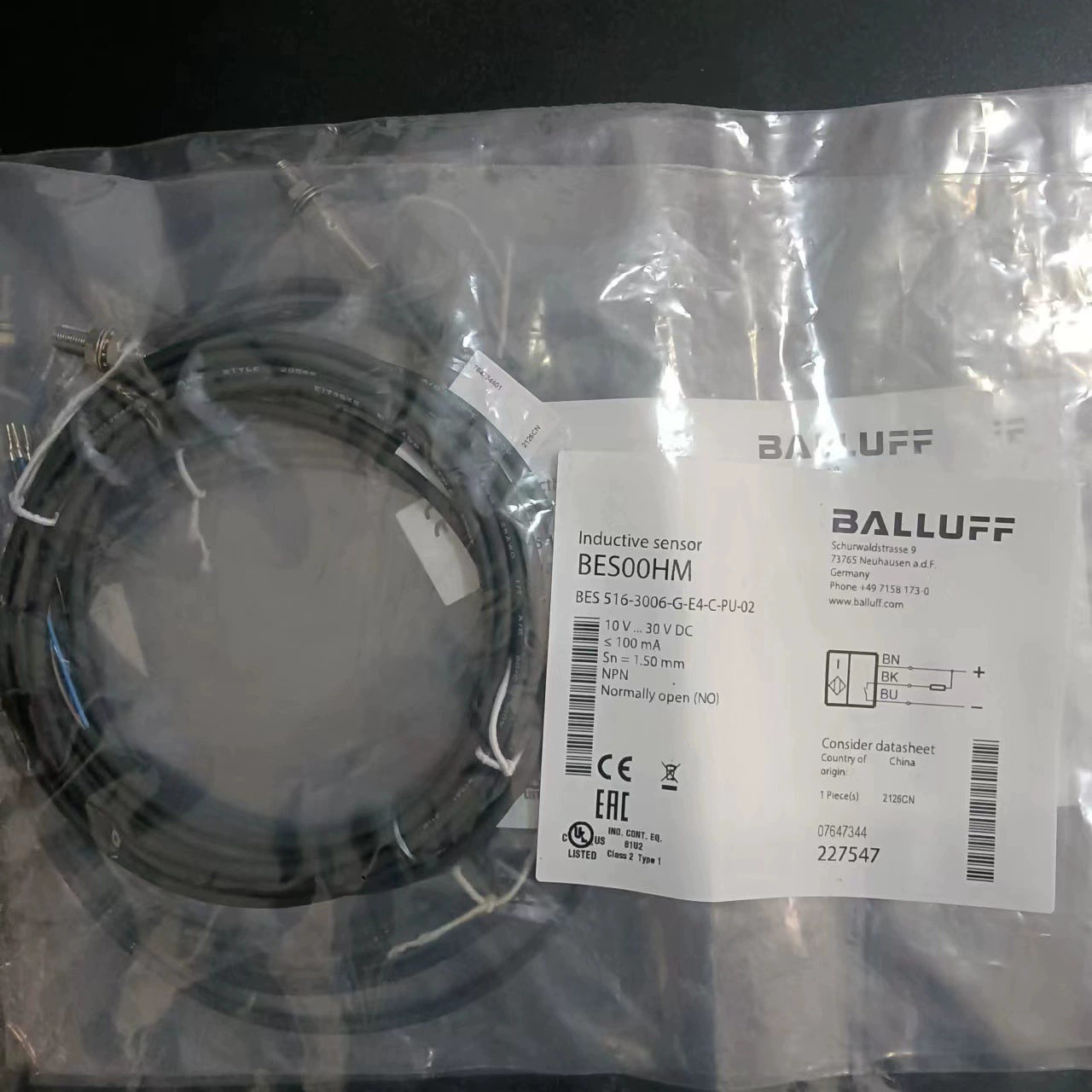 Оригинал аутентичный BALUF BES00HM датчик BES 516-3006-G-E4-C-PU-02