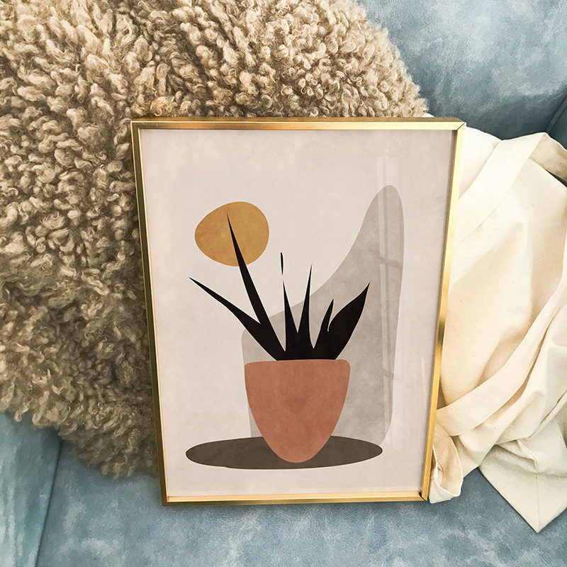 Nordic modern minimalist abstract plant flower hanging painting creative niche bedroom table decoration living room background wall decorative painting Nordic modern minimalist abstract plant flower hanging painting creative niche bedroom table decoration living room background wall decorative painting