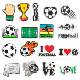 Football team standard Jersey hole shoes slippers accessories DIY soft plastic patch buckle shoe flower buckle cross-border small gift
